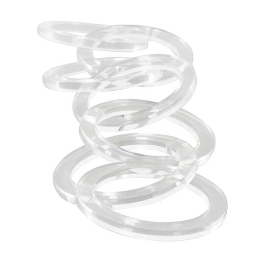 21" Clear Acrylic Plastic Chain Circular Link Sculpture